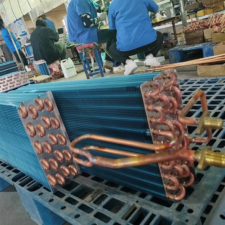 Copper Tube Aluminum Fin Condenser For Pharma Industry Refrigeration
